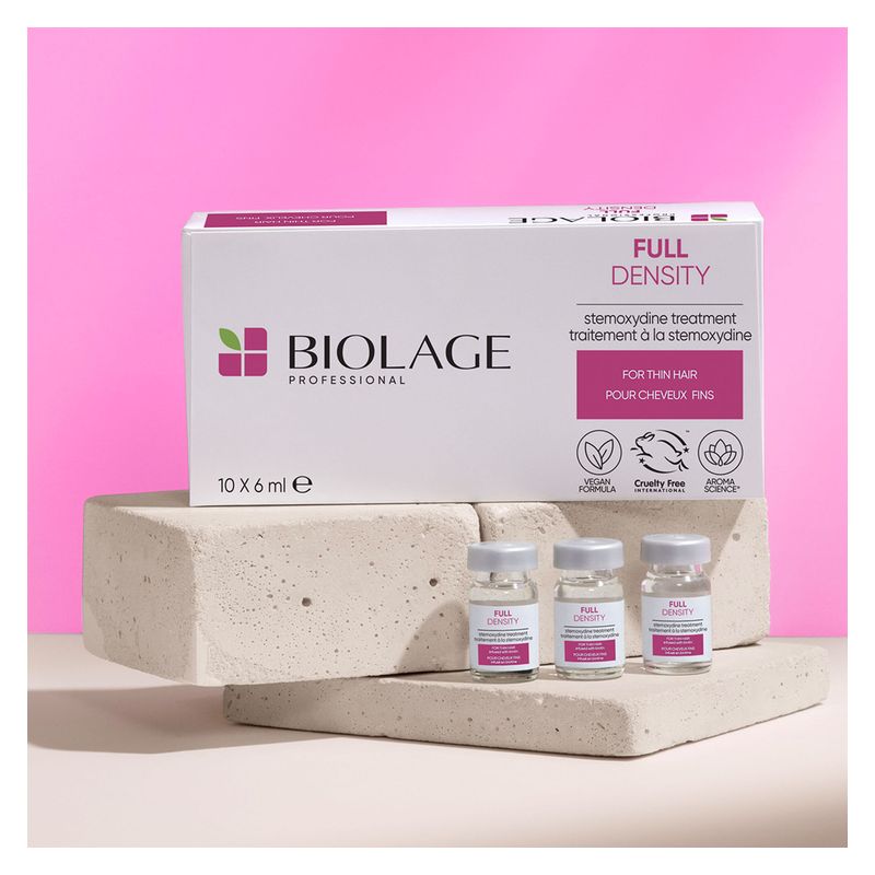 BIOLAGE Fulldensity, Trattamento Intensivo Ridensificante Anticaduta, 10 Fiale da 6 ml, Con Stemoxydina per Capelli Fini, Programma densificante BIOLAGE Fulldensity, Trattamento Intensivo Ridensificante Anticaduta, 10 Fiale da 6 ml, Con Stemoxydina per Capelli Fini, Programma densificante