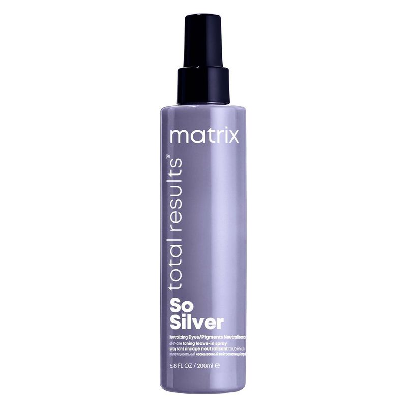 Matrix Matrix Total Results So Silver Neutralizing Dyes Spray 200 ml Trattamento Anti-giallo per capelli biondi, grigi e platino Spray