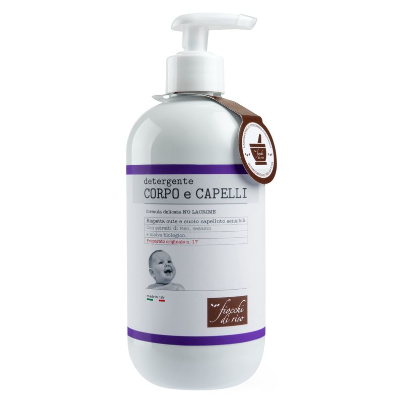 Fiocchi di Riso - Detergente Corpo E Capelli Con Estratti Di Riso, Sesamo E Malva Biologico Fiocchi di Riso - Detergente Corpo E Capelli Con Estratti Di Riso, Sesamo E Malva Biologico