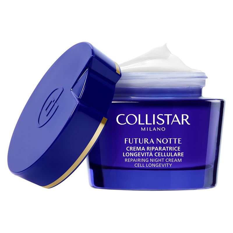 Collistar Futura Notte, Crema Viso Rivitalizzante Riparatrice Notte, Trattamento Antietà Donna, 50 ml, Azione Antirughe per Tutti i Tipi di Pelle