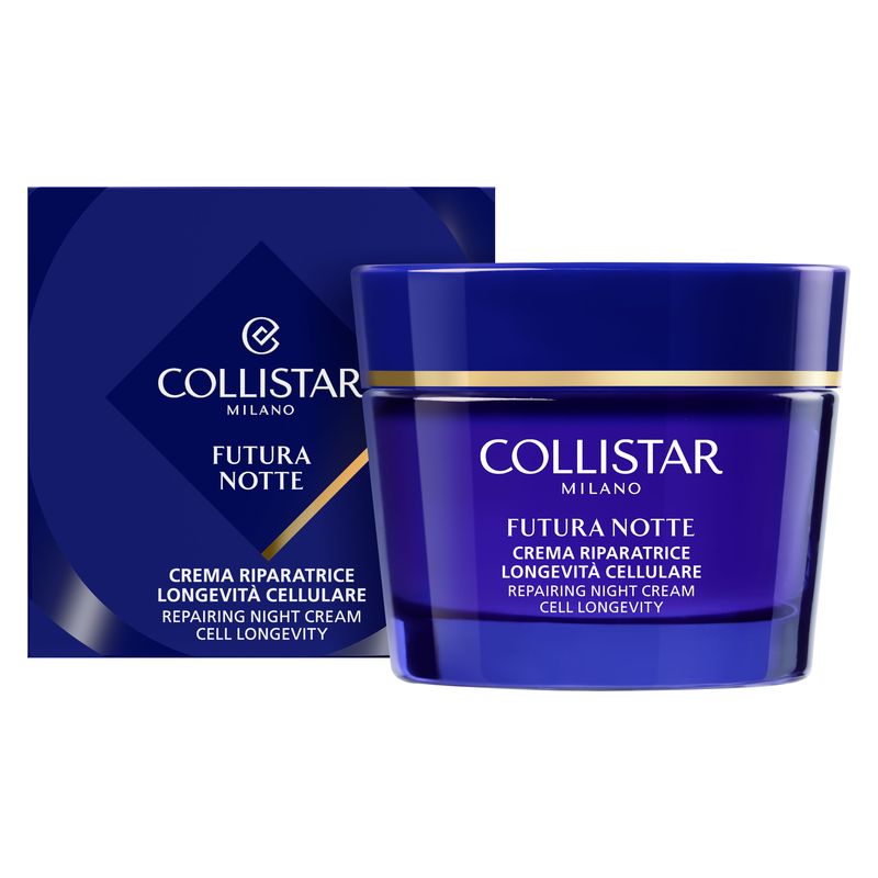 Collistar Futura Notte, Crema Viso Rivitalizzante Riparatrice Notte, Trattamento Antietà Donna, 50 ml, Azione Antirughe per Tutti i Tipi di Pelle