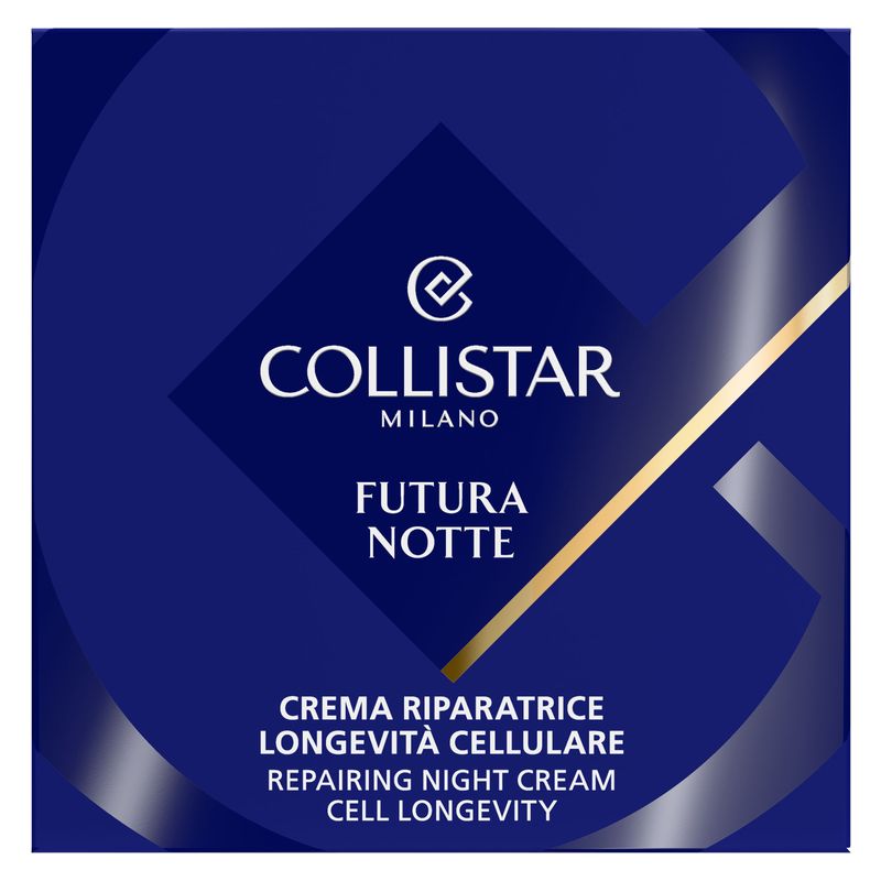 Collistar Futura Notte, Crema Viso Rivitalizzante Riparatrice Notte, Trattamento Antietà Donna, 50 ml, Azione Antirughe per Tutti i Tipi di Pelle