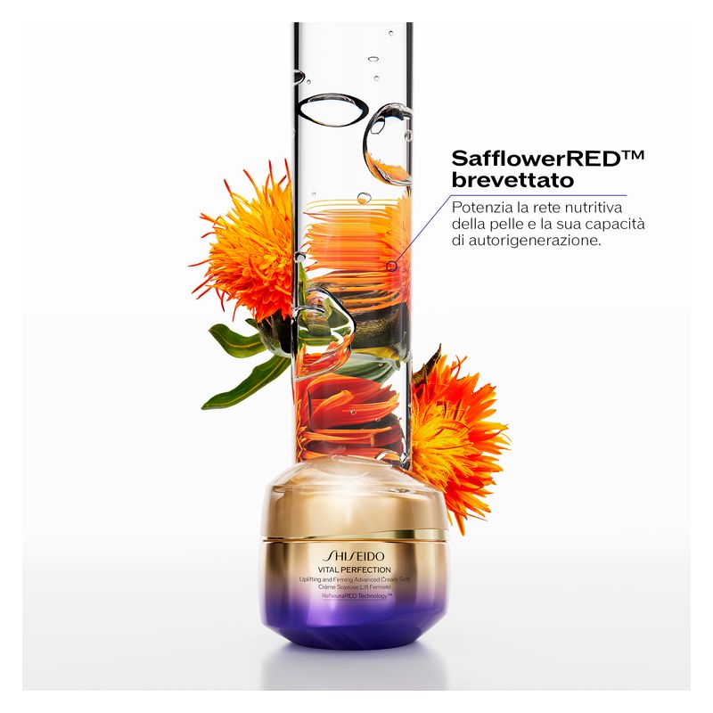 Shiseido Vital Perfection Uplifting and Firming Advanced Cream Soft, Crema Viso Anti-età, Donna, 50 ml, Trattamento Rassodante e Illuminante