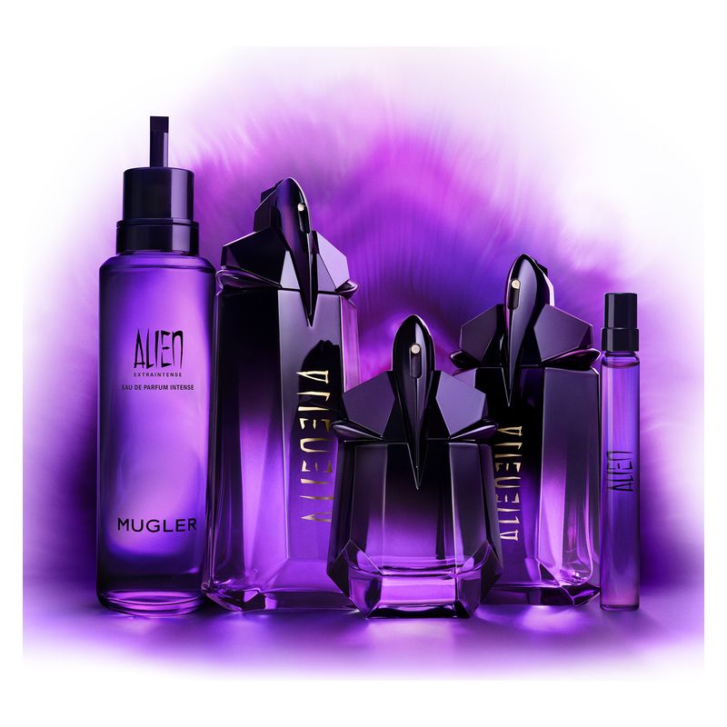 Mugler Alien Extraintense, Eau de Parfum Intense Donna, 90 ml Spray Ricaricabile, Profumo Ambrato Floreale con Vaniglia, Gelsomino e Cashmeran