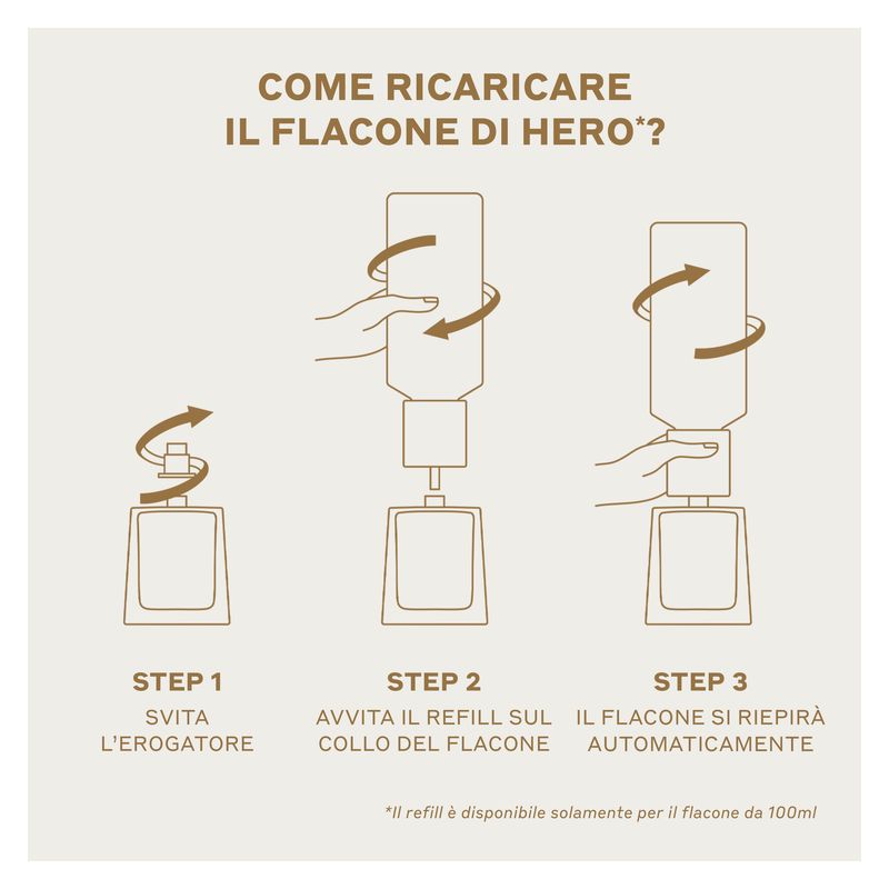 Burberry Hero Parfum Intense, Parfum Uomo, 100 ml Spray, Fragranza maschile legnosa e speziata, Profumo intenso con note di Cuoio e Legno di Cedro