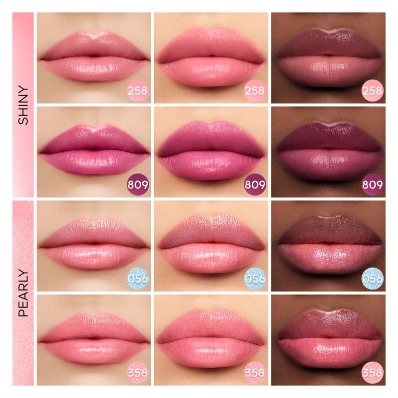 Guerlain KissKiss Bee Glow, Balsamo Labbra Colorato Idratante, 3.2 g, 389 Pearly Peach, Finish Luminoso, Labbra Nutrite e Rimpolpate