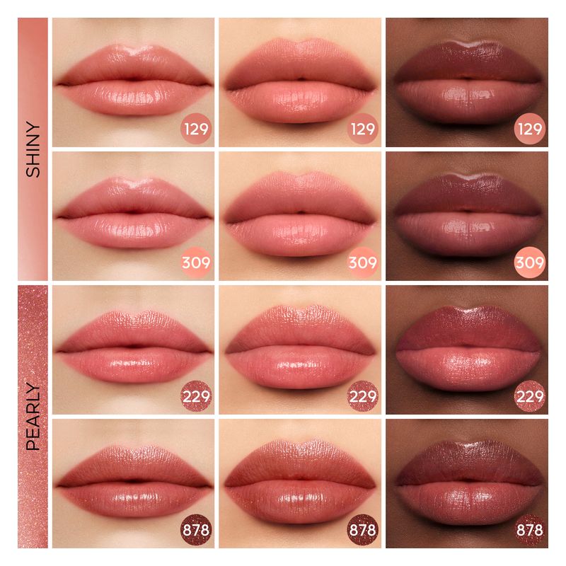 Guerlain KissKiss Bee Glow, Balsamo Labbra Colorato Idratante, 3.2 g, 389 Pearly Peach, Finish Luminoso, Labbra Nutrite e Rimpolpate