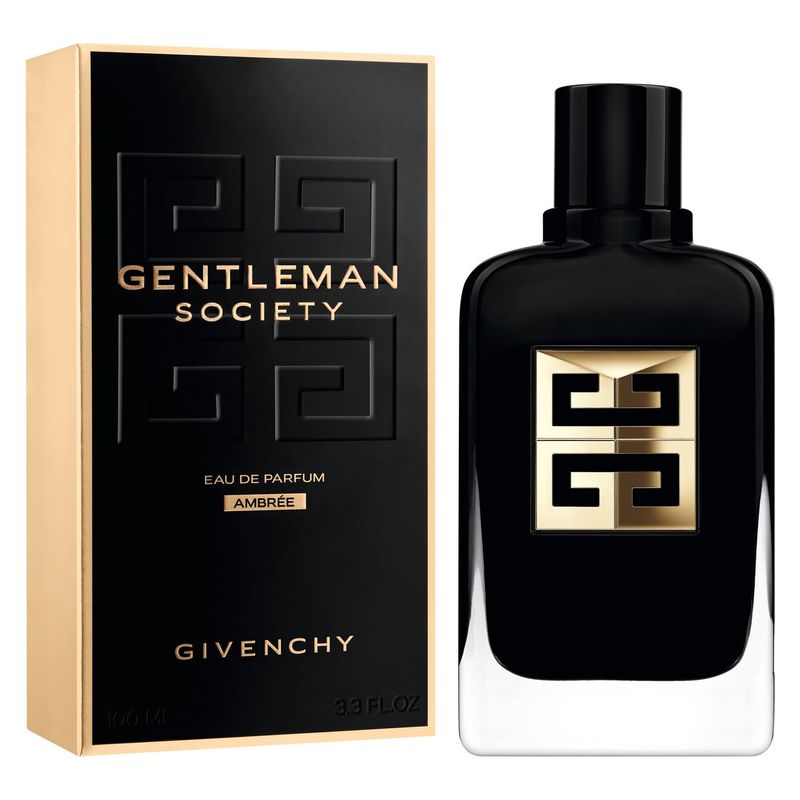 Givenchy Gentleman Society Eau de Parfum Ambrée, Profumo Uomo, 100 ml Spray, Fragranza maschile ambrata, legnosa e speziata con note di vaniglia
