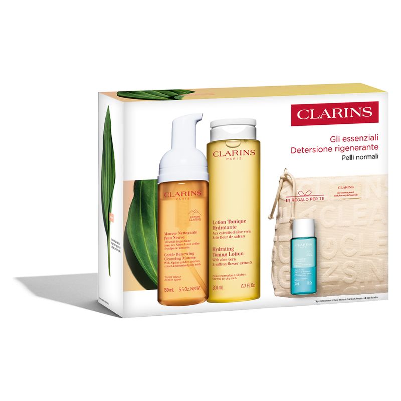 Clarins COFANETTO GLI ESSENZIALI DETERSIONE RIGENERANTE PELLI NORMALI