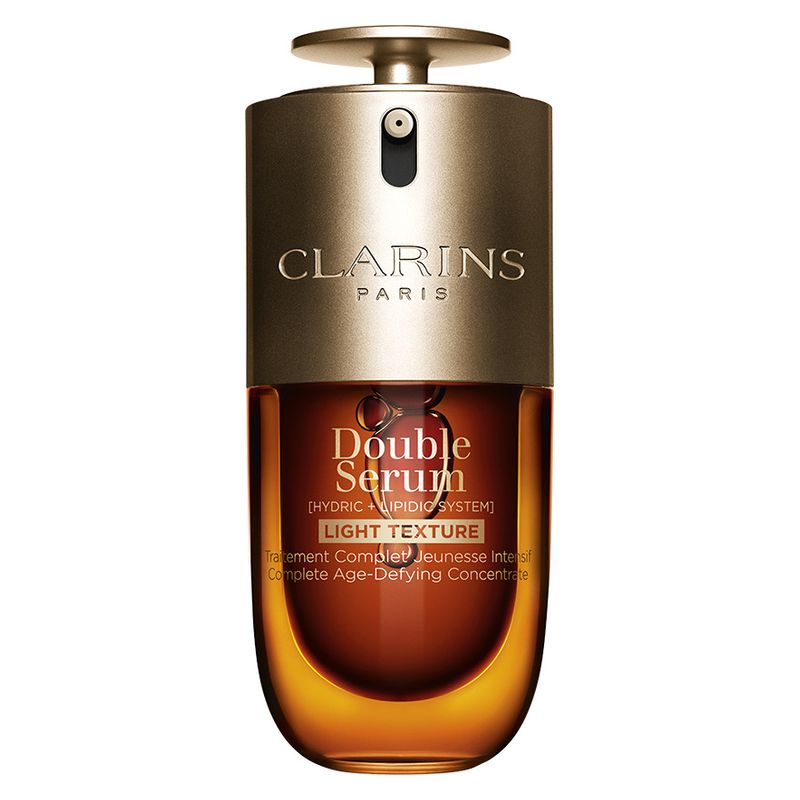 Clarins Double Serum Light Texture, Siero Viso Anti-età, Trattamento Intensivo per Pelli Miste e Grasse, 30 ml, Effetto Pelle Nuda e Luminosa Clarins Double Serum Light Texture, Siero Viso Anti-età, Trattamento Intensivo per Pelli Miste e Grasse, 30 ml, Effetto Pelle Nuda e Luminosa