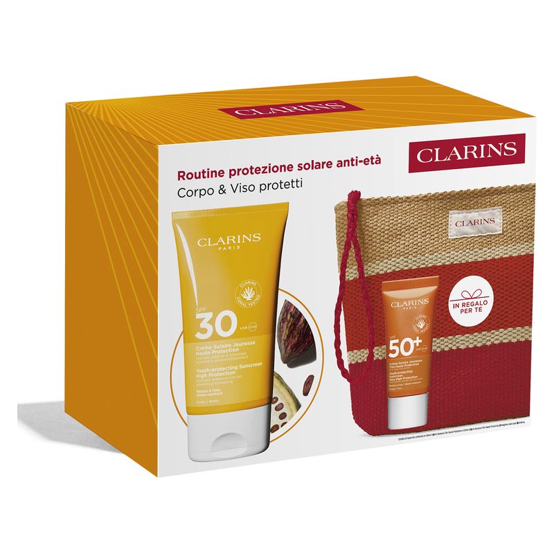 Clarins COFANETTO PROTEZONE SOLARE ANTI-ETÀ SPF 30
