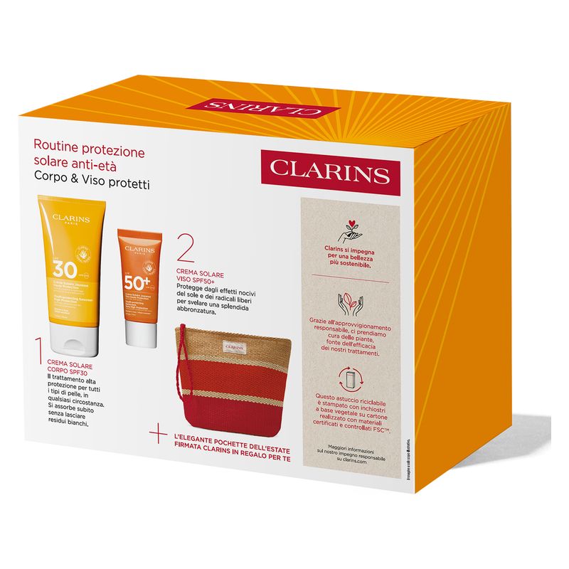 Clarins COFANETTO PROTEZONE SOLARE ANTI-ETÀ SPF 30