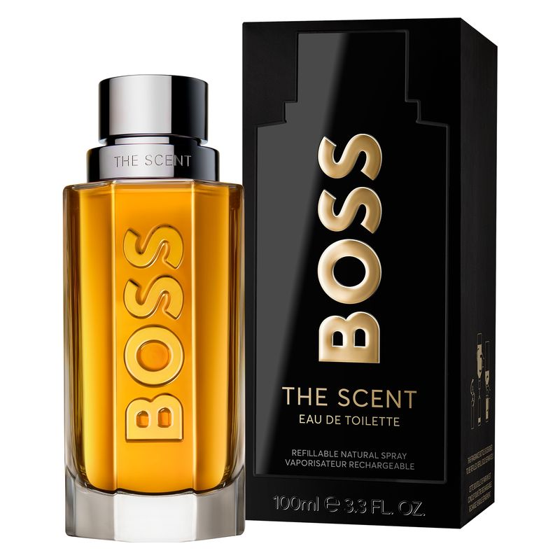 Hugo Boss The Scent, Eau de Toilette Uomo, 100 ml Spray, Ricaricabile, Profumo maschile ambrato e speziato con note di zenzero, maninka e cuoio Hugo Boss The Scent, Eau de Toilette Uomo, 100 ml Spray, Ricaricabile, Profumo maschile ambrato e speziato con note di zenzero, maninka e cuoio