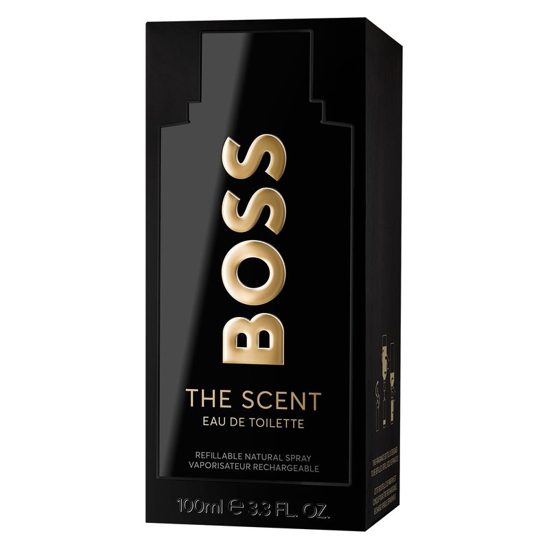 Hugo Boss The Scent, Eau de Toilette Uomo, 100 ml Spray, Ricaricabile, Profumo maschile ambrato e speziato con note di zenzero, maninka e cuoio Hugo Boss The Scent, Eau de Toilette Uomo, 100 ml Spray, Ricaricabile, Profumo maschile ambrato e speziato con note di zenzero, maninka e cuoio