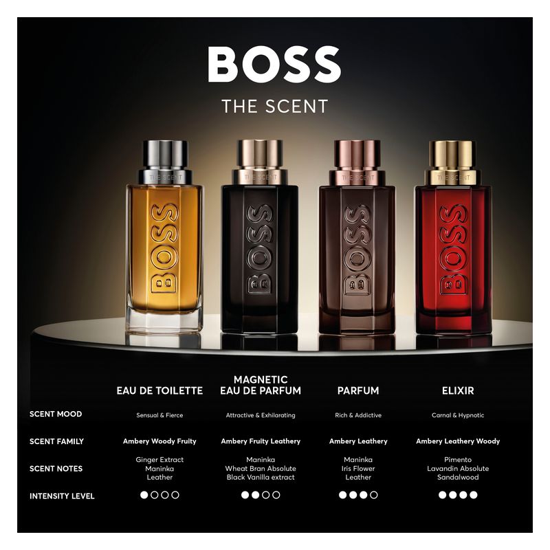 Hugo Boss The Scent, Eau de Toilette Uomo, 100 ml Spray, Ricaricabile, Profumo maschile ambrato e speziato con note di zenzero, maninka e cuoio Hugo Boss The Scent, Eau de Toilette Uomo, 100 ml Spray, Ricaricabile, Profumo maschile ambrato e speziato con note di zenzero, maninka e cuoio