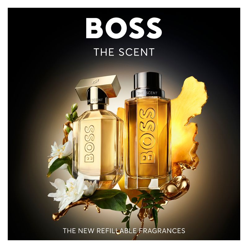 Hugo Boss The Scent, Eau de Toilette Uomo, 100 ml Spray, Ricaricabile, Profumo maschile ambrato e speziato con note di zenzero, maninka e cuoio Hugo Boss The Scent, Eau de Toilette Uomo, 100 ml Spray, Ricaricabile, Profumo maschile ambrato e speziato con note di zenzero, maninka e cuoio