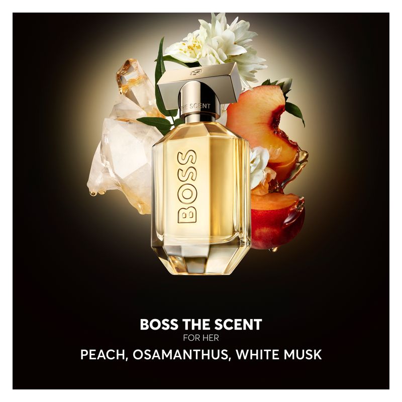 Hugo Boss The Scent For Her, Eau de Parfum Donna, 50 ml Spray, Profumo Ambrato Floreale con note di Pesca, Osmanto e Muschio Bianco, seducente Hugo Boss The Scent For Her, Eau de Parfum Donna, 50 ml Spray, Profumo Ambrato Floreale con note di Pesca, Osmanto e Muschio Bianco, seducente