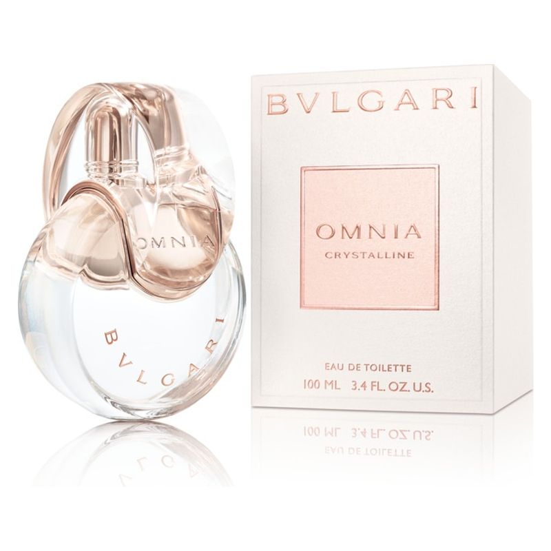 Bulgari Omnia Crystalline, Eau de Toilette Donna, 100 ml Spray, Profumo Floreale Acquatico, Delicato e Luminoso, per Uso Quotidiano