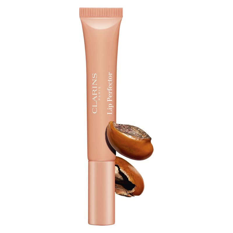 Clarins Eclat Minute Embellisseur Lèvres, Balsamo Labbra Donna, 12 ml, Colore 02 Apricot Shimmer, Lip Perfector Idratante con Effetto Volumizzante