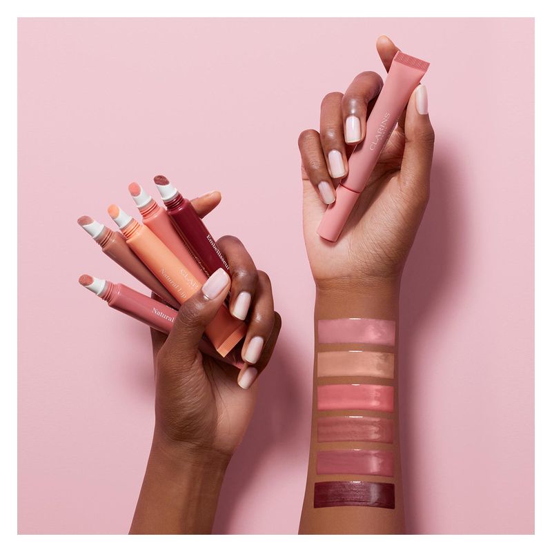 Clarins Eclat Minute Embellisseur Lèvres, Balsamo Labbra Donna, 12 ml, Colore 02 Apricot Shimmer, Lip Perfector Idratante con Effetto Volumizzante