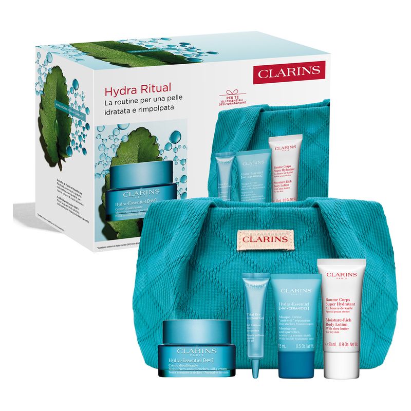 Clarins COFANETTO HYDRA RITUAL - LA ROUTINE PER UNA PELLE IDRATATA E RIMPOLPATA