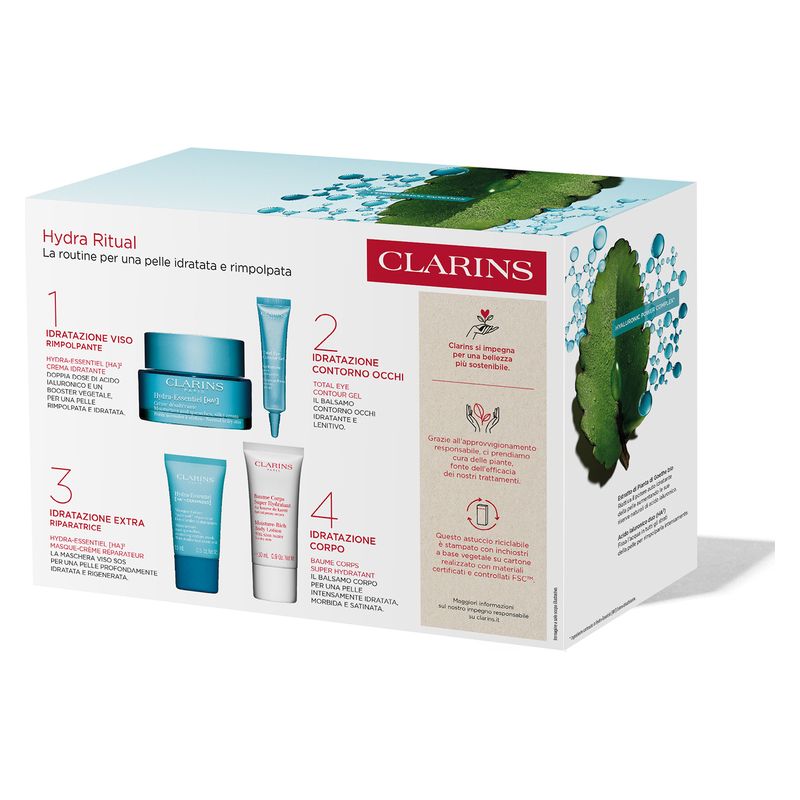 Clarins COFANETTO HYDRA RITUAL - LA ROUTINE PER UNA PELLE IDRATATA E RIMPOLPATA
