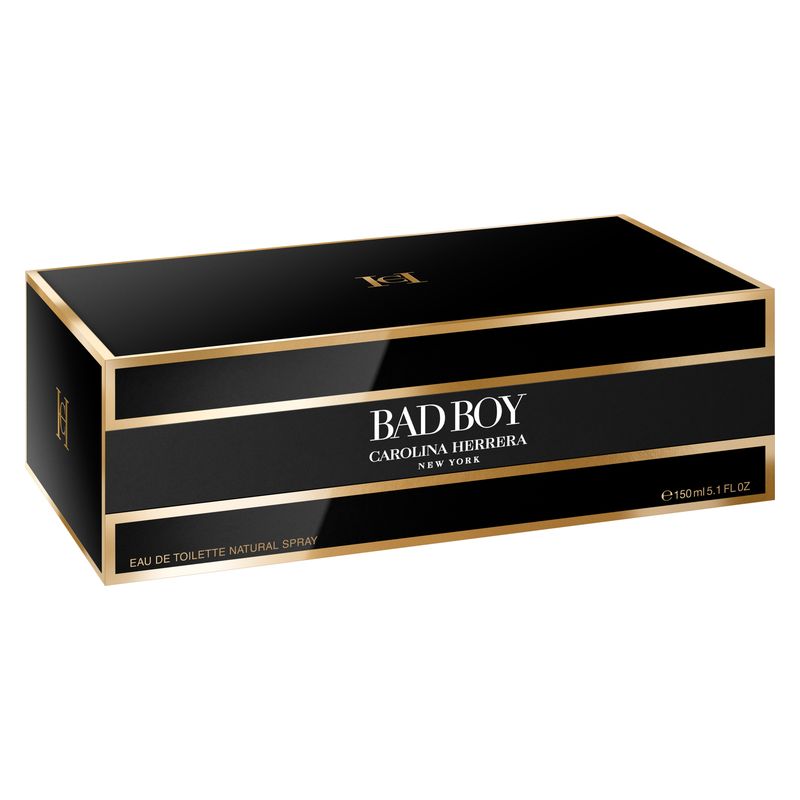 Carolina Herrera Bad Boy, Eau de Toilette Uomo, 150 ml Spray, Profumo maschile audace e seducente, Fragranza Ambrato Speziato Carolina Herrera Bad Boy, Eau de Toilette Uomo, 150 ml Spray, Profumo maschile audace e seducente, Fragranza Ambrato Speziato