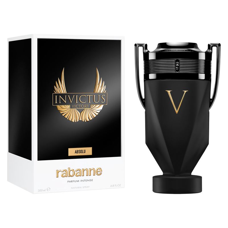 Rabanne Invictus Victory Absolu Parfum Intense, Parfum Uomo, 200 ml Spray, Fragranza maschile ambrata, legnosa e speziata, Profumo di lunga durata
