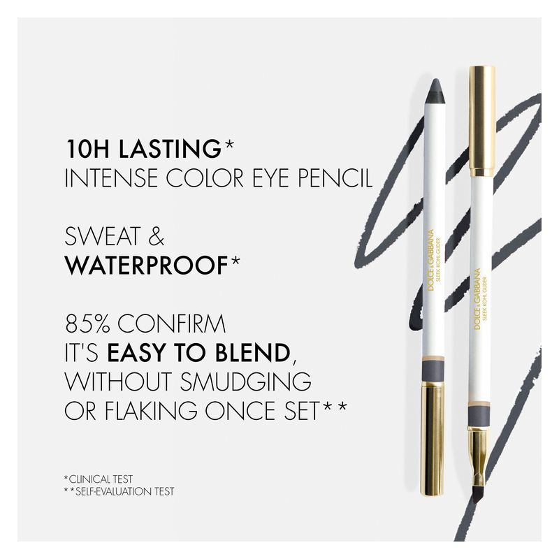 Dolce & Gabbana Sleek Khol Glider, Matita Occhi Khol Lunga Tenuta, 06 Metallic Steel, 1.2 g, Waterproof e a prova di sbavature per look impeccabili Dolce & Gabbana Sleek Khol Glider, Matita Occhi Khol Lunga Tenuta, 06 Metallic Steel, 1.2 g, Waterproof e a prova di sbavature per look impeccabili