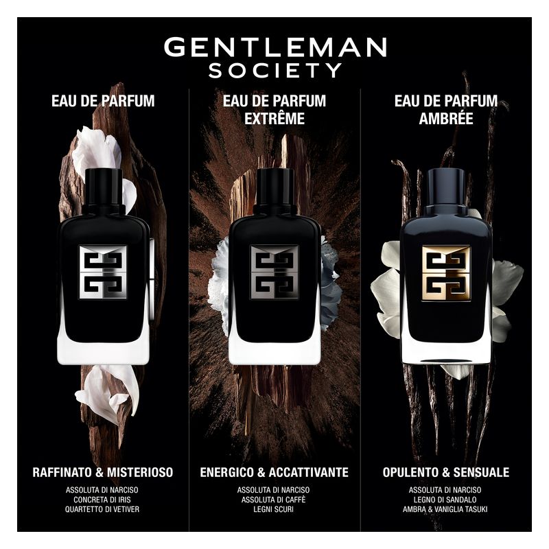 Givenchy Gentleman Society Eau de Parfum Extrême, Uomo, 200 ml, Profumo Spray floreale legnoso e speziato per un'eleganza audace e moderna