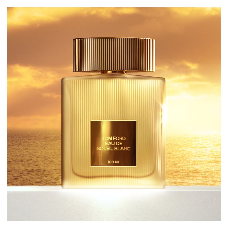 Tom Ford Eau De Soleil Blanc, Eau de Toilette Unisex, 100 ml Spray, Profumo Ambrato Floreale, Fragranza Solare Agrumata con Cocco e Fiori Bianchi