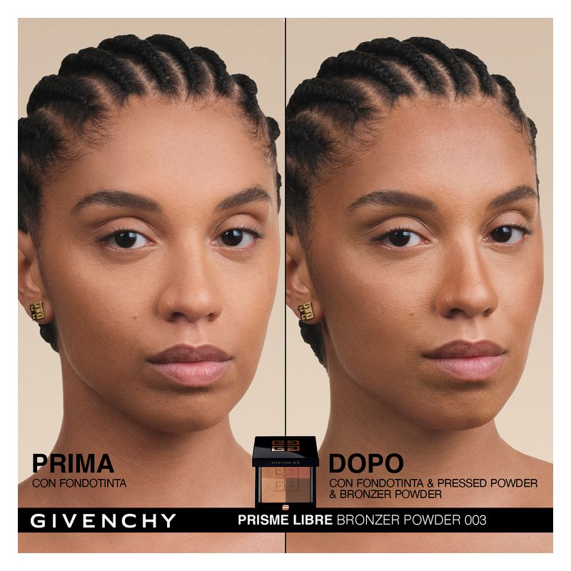 Givenchy Prisme Libre Bronzing Powder, Terra Abbronzante 4 Colori, 7 g, 003 Organza Bronzé, Polvere Viso per Contouring, Effetto Sunkissed Naturale Givenchy Prisme Libre Bronzing Powder, Terra Abbronzante 4 Colori, 7 g, 003 Organza Bronzé, Polvere Viso per Contouring, Effetto Sunkissed Naturale