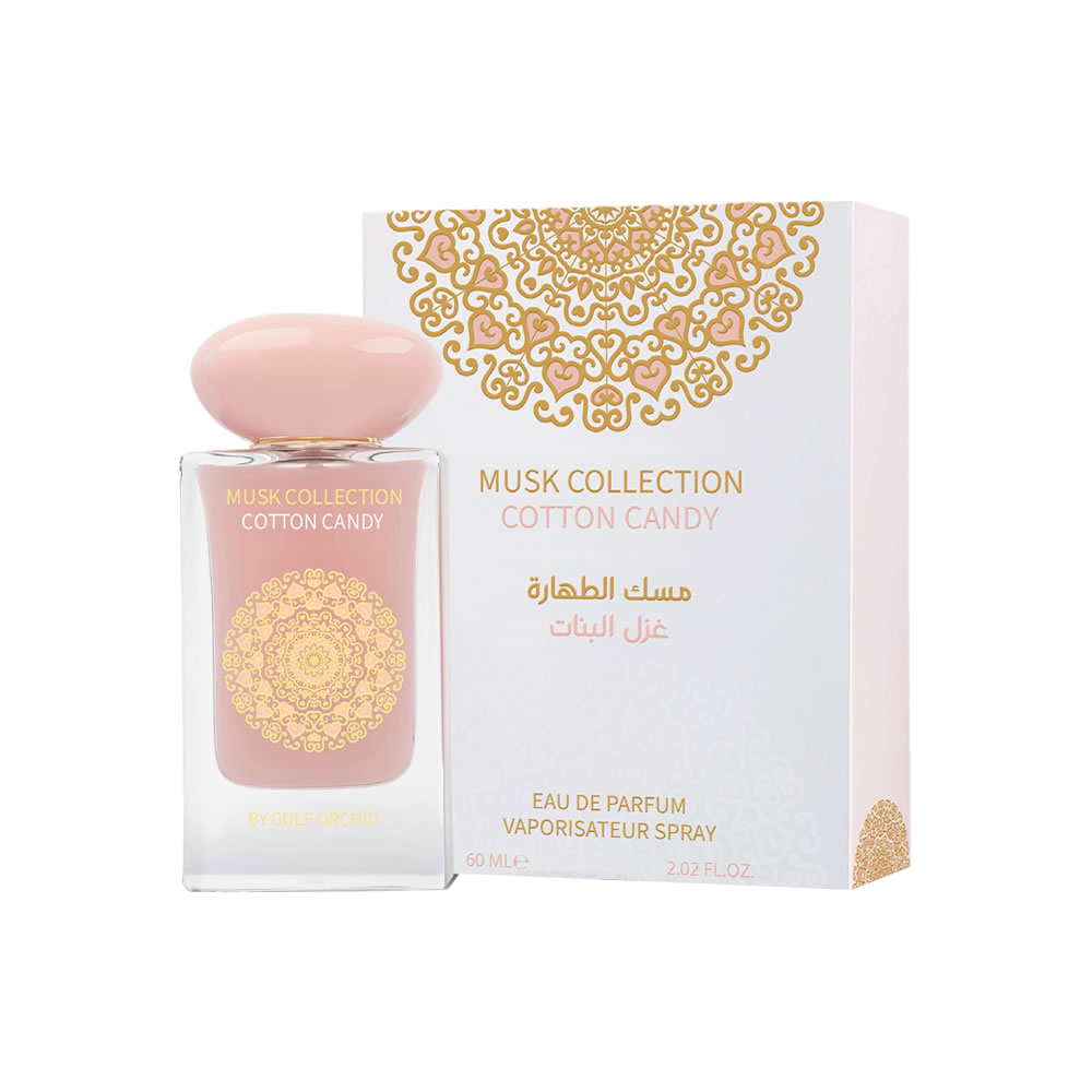 Gulf Orchid Musk Collection Cotton Candy, Eau de Parfum Unisex, 60 ml Spray, Profumo dolce e muschiato, Fragranza Gourmand Floreale