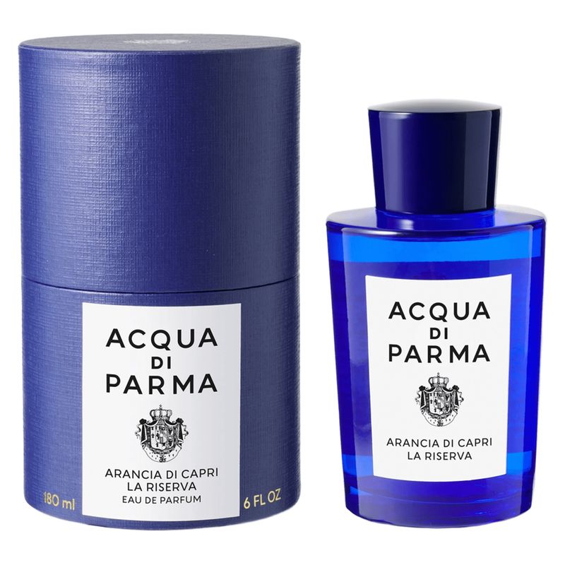 Acqua Di Parma Blu Mediterraneo Arancia Di Capri La Riserva, Eau de Parfum Unisex, 180 ml Spray, Profumo Agrumato Aromatico per Uomo e Donna