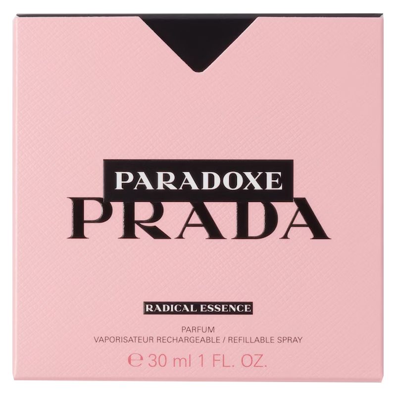 Prada Paradoxe Radical Essence, Parfum Donna, 30 ml Ricaricabile Spray, Fragranza Floreale Ambrata Gourmand, Profumo femminile intenso e sensuale