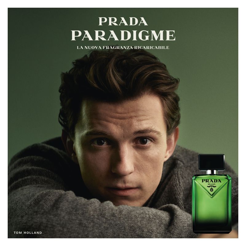 Prada Paradigme, Eau de Parfum Uomo, 100 ml Spray Ricaricabile, Profumo Maschile Ambrato Legnoso, Idea Regalo