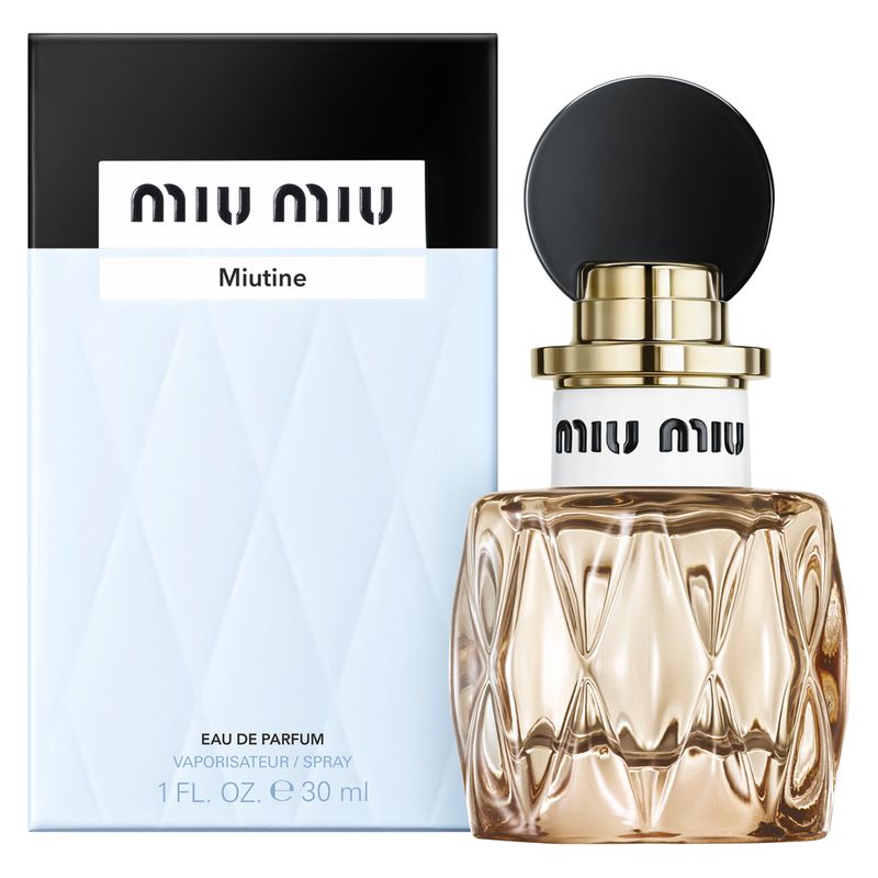 Miu Miu Miutine, Eau de Parfum Donna, 30 ml Spray, Profumo Floreale Gourmand con Fragolina di Bosco, Vaniglia e Zucchero di Canna, Fragranza Femminile