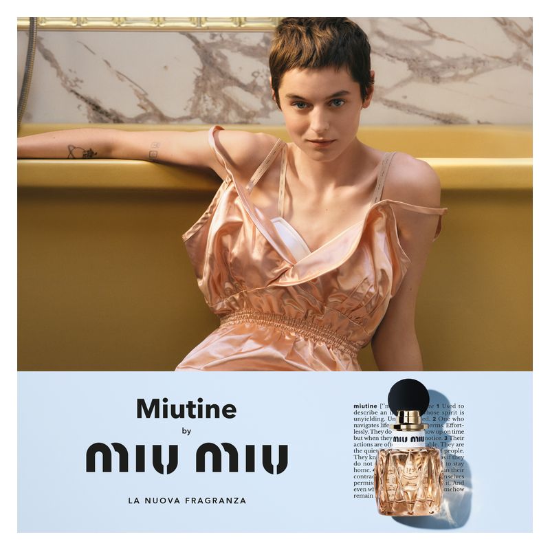 Miu Miu Miutine, Eau de Parfum Donna, 30 ml Spray, Profumo Floreale Gourmand con Fragolina di Bosco, Vaniglia e Zucchero di Canna, Fragranza Femminile