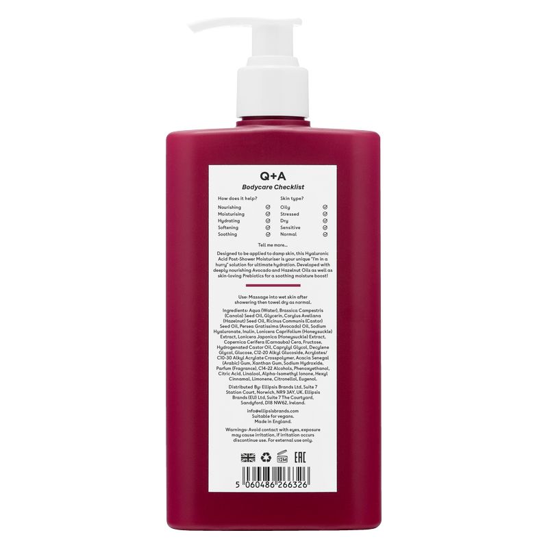 Q+A POST-SHOWER MOISTURISER HYALURONIC ACID
