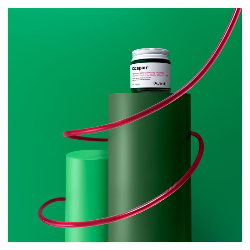 Dr.Jart+ Cicapair Tiger Grass Color Correcting Treatment, Crema Viso Correttiva Anti-Rossore, 50 ml, Trattamento Uniformante con Centella Asiatica