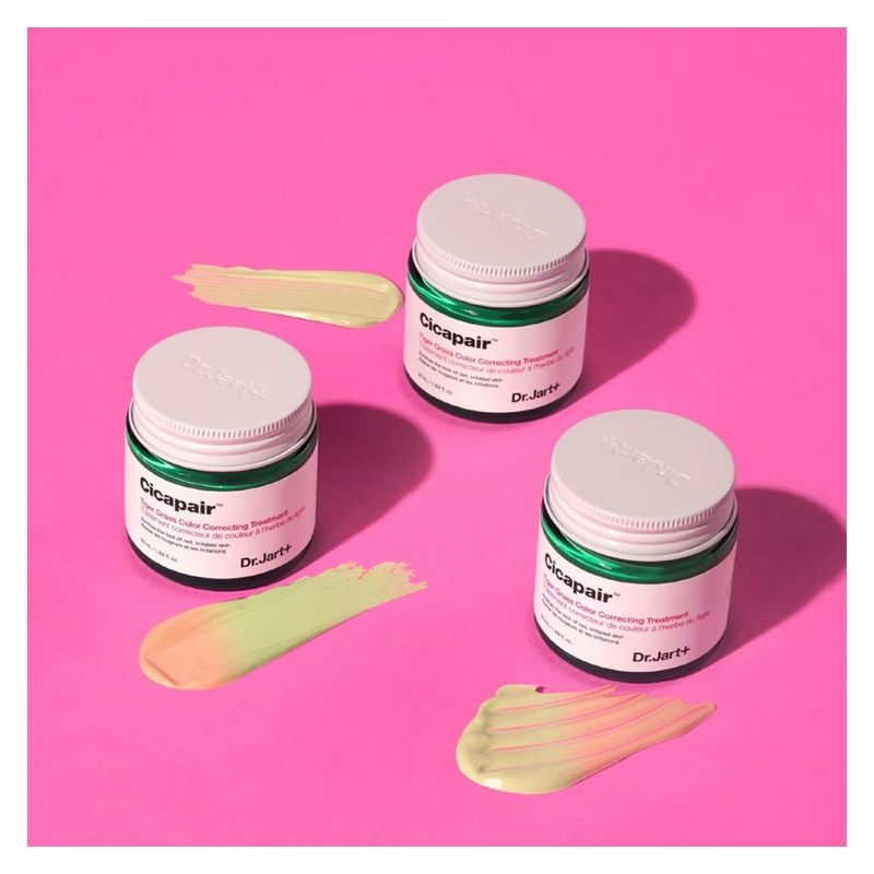 Dr.Jart+ Cicapair Tiger Grass Color Correcting Treatment, Crema Viso Correttiva Anti-Rossore, 50 ml, Trattamento Uniformante con Centella Asiatica