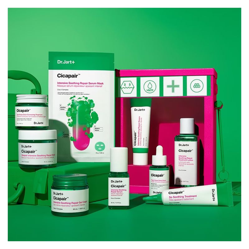 Dr.Jart+ Cicapair Tiger Grass Color Correcting Treatment, Crema Viso Correttiva Anti-Rossore, 50 ml, Trattamento Uniformante con Centella Asiatica