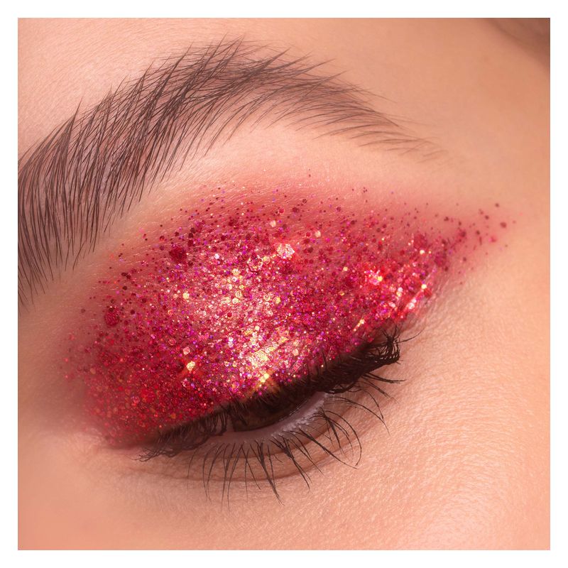 NABLA Ruby Lights Glitter Palette, Palette Ombretti Donna, 4 g, 4 Colori Scintillanti, Lunga Tenuta, Make-up Occhi con Glitter Multidimensionali