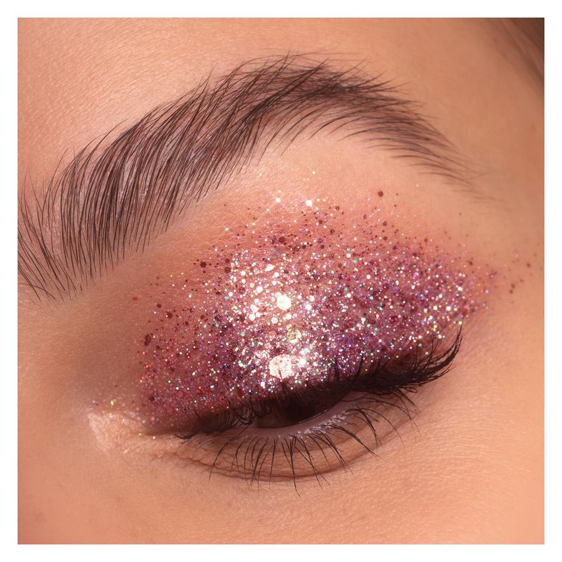 NABLA Ruby Lights Glitter Palette, Palette Ombretti Donna, 4 g, 4 Colori Scintillanti, Lunga Tenuta, Make-up Occhi con Glitter Multidimensionali
