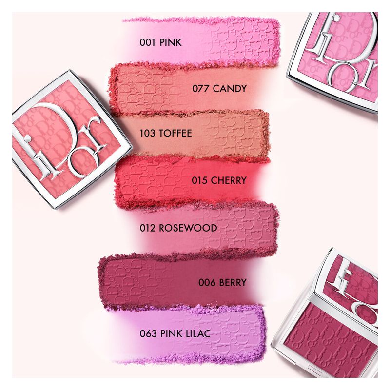 DIOR Backstage Rosy Glow, Blush Colorato Lunga Tenuta, 001 Pink, 4.5 g, Fard Effetto Bonne Mine Naturale, Make-up Viso Donna per un Colorito Sano