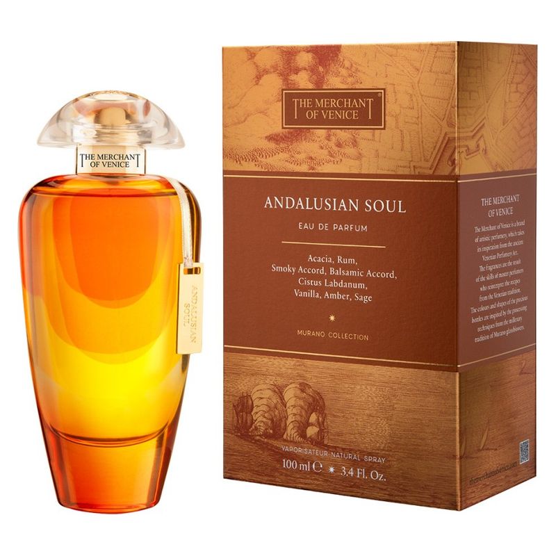 The Merchant Of Venice Andalusian Soul, Eau de Parfum Unisex, 100 ml Spray, Fragranza Ambrata Floreale, Profumo Orientale Intenso e Sensuale