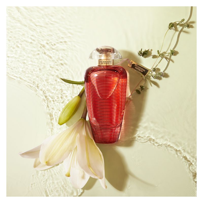 The Merchant Of Venice Murano Collection Byzantium Saffron, Eau de Parfum Unisex, 100 ml Spray, Profumo Ambrato Speziato con Zafferano e Patchouli