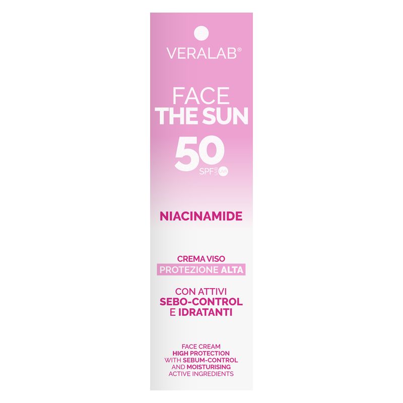 VERALAB FACE THE SUN CREMA VISO PROTEZIONE ALTA NIACINAMIDE SPF 50