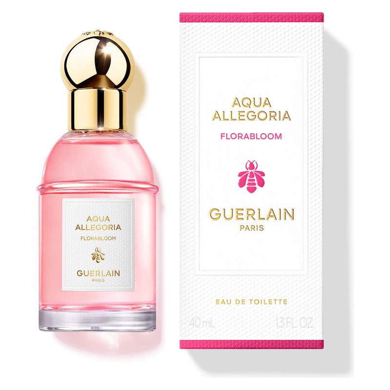Guerlain Aqua Allegoria Florabloom, Eau de Toilette Donna, 40 ml Spray, Profumo Floreale Fruttato con note di Tuberosa, Mango e Muschio Bianco