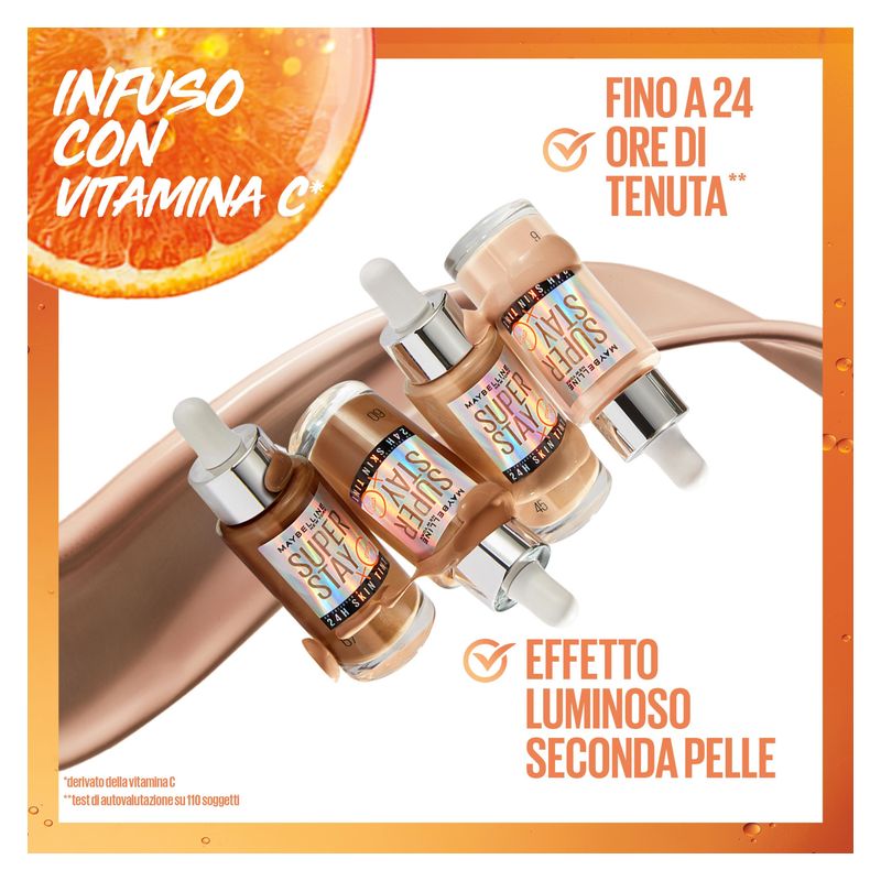 Maybelline Super Stay 24H Skin Tint, Fondotinta in Siero con Vitamina C, Colore 40, 30 ml, Lunga Tenuta, Finish Luminoso per Pelle Radiosa Maybelline Super Stay 24H Skin Tint, Fondotinta in Siero con Vitamina C, Colore 40, 30 ml, Lunga Tenuta, Finish Luminoso per Pelle Radiosa